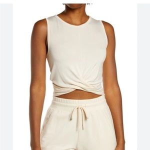 Alo Cover Tank Top in Almond